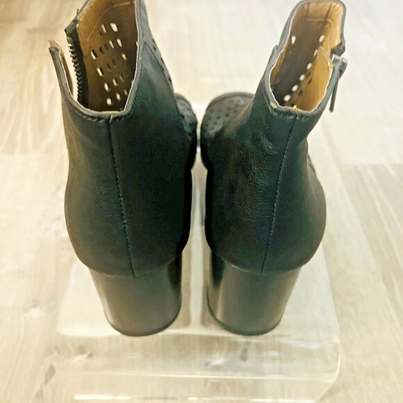 JellyPop Terrence Caged Open Toe Ankle Boots 3" Heel Black Womens Size 11 - Picture 4 of 6